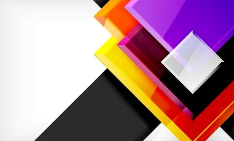 Colorful square and rectangle blocks background Illustrazione stock