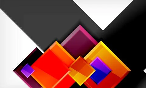 Colorful square and rectangle blocks background Stock Illustration