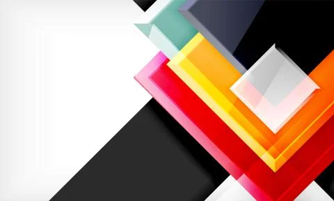 Colorful square and rectangle blocks background Illustrazione stock