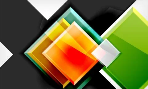 Colorful square and rectangle blocks background Illustrazione stock