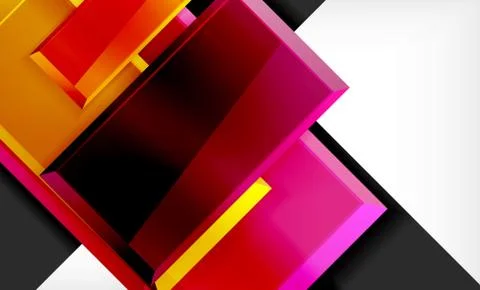 Colorful square and rectangle blocks background Stock Illustration