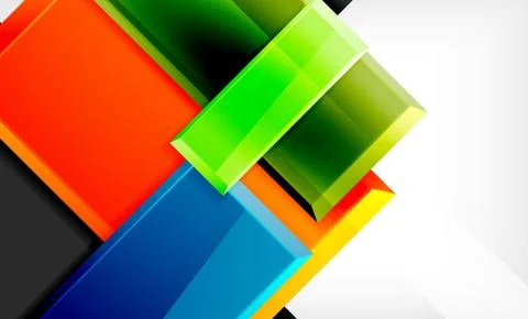 Colorful square and rectangle blocks background Illustrazione stock