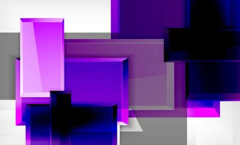 Colorful square and rectangle blocks background Illustrazione stock