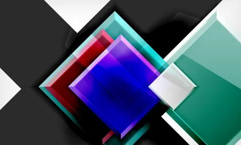Colorful square and rectangle blocks background Stock Illustration