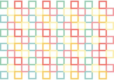 Colorful square background with abstract theme Stock Illustration