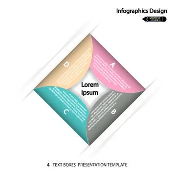 Colorful square banner for presentation Stock Illustration