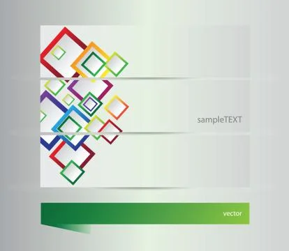Colorful square banners Illustrazione stock