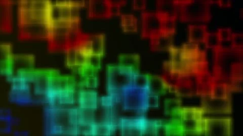 Colorful square bokeh background Stock Footage 10772222