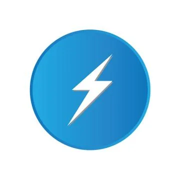 Colorful square buttons for website or app - lightning bolt Stock Illustration