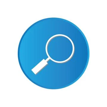 Colorful square buttons for website or app - magnifying glass Stock Illustration