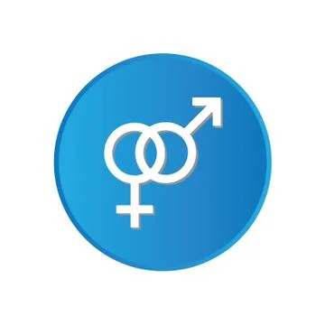 Colorful square buttons for website or app - sex symbols Stock Illustration