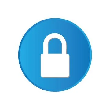 Colorful square buttons for website or app - padlock Stock Illustration