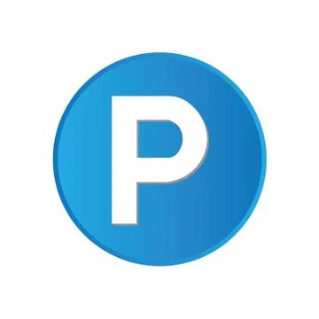 Colorful square buttons for website or app - parking Stock Illustration