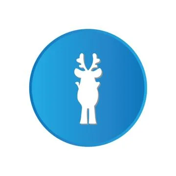 Colorful square buttons for website or app - reindeer Stock Illustration