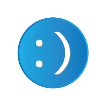 Colorful square buttons for website or app - smiley face イラスト素材