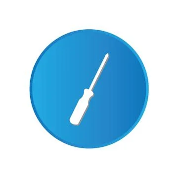 Colorful square buttons for website or app - screwdriver Stock Illustration
