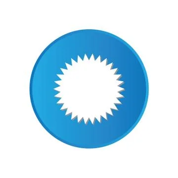 Colorful square buttons for website or app - spikey circle イラスト素材