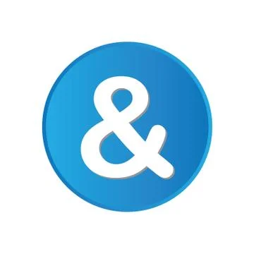 Colorful square buttons for website or app - ampersand Stock Illustration
