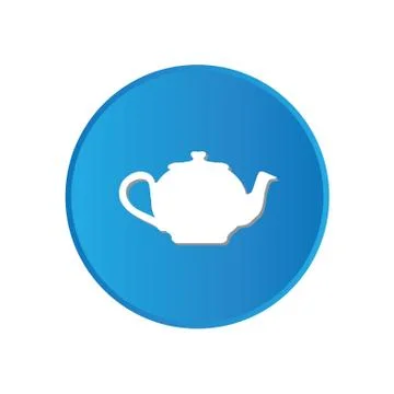 Colorful square buttons for website or app - teapot Stock Illustration