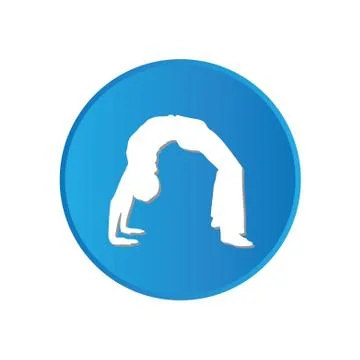 Colorful square buttons for website or app - yoga イラスト素材