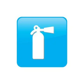 Colorful square buttons for website or app - fire extinguisher イラスト素材