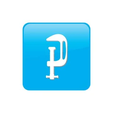 Colorful square buttons for website or app - g clamp 스톡 일러스트