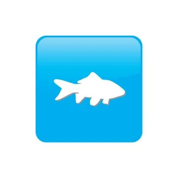 Colorful square buttons for website or app - goldfish Stock Illustration