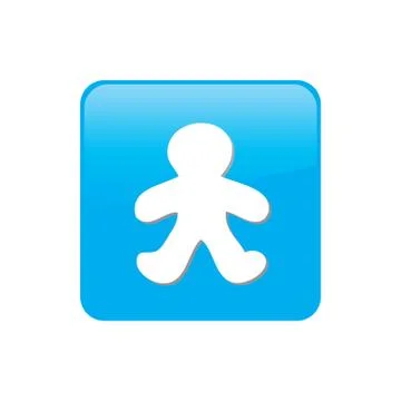 Colorful square buttons for website or app - gingerbread man Ilustração Stock