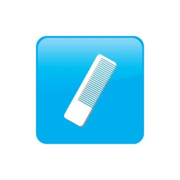 Colorful square buttons for website or app hairbrush イラスト素材