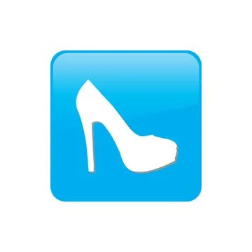 Colorful square buttons for website or app - high heels Stock Illustration