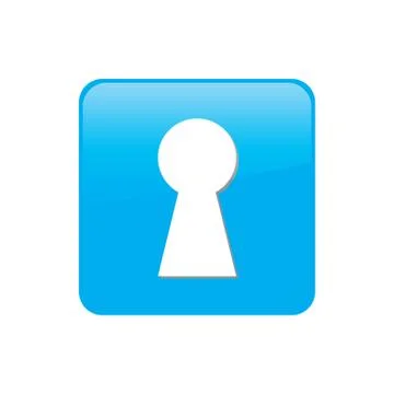 Colorful square buttons for website or app - key hole イラスト素材