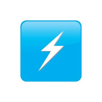 Colorful square buttons for website or app - lightning bolt イラスト素材