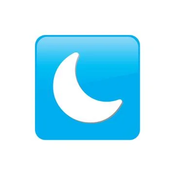 Colorful square buttons for website or app - moon Stock Illustration