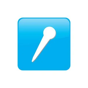 Colorful square buttons for website or app - microphone 스톡 일러스트