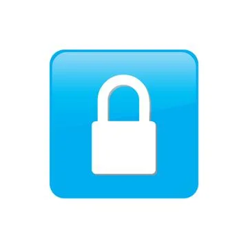Colorful square buttons for website or app - padlock Stock Illustration