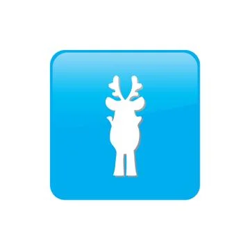 Colorful square buttons for website or app - reindeer Stock Illustration