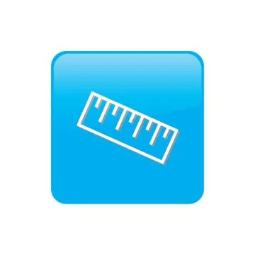 Colorful square buttons for website or app - ruler 库存插图