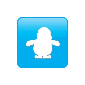 Colorful square buttons for website or app - santa Stock Illustration