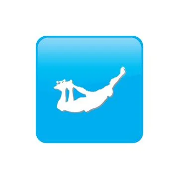 Colorful square buttons for website or app - skateboarder イラスト素材