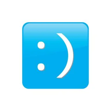 Colorful square buttons for website or app - smiley face イラスト素材