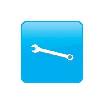 Colorful square buttons for website or app - spanner イラスト素材