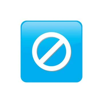 Colorful square buttons for website or app - stop sign Stock Illustration