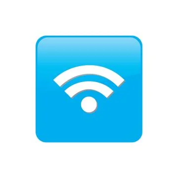Colorful square buttons for website or app - wifi Stock Illustration