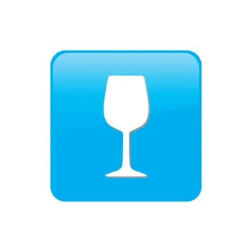 Colorful square buttons for website or app - wine glass イラスト素材