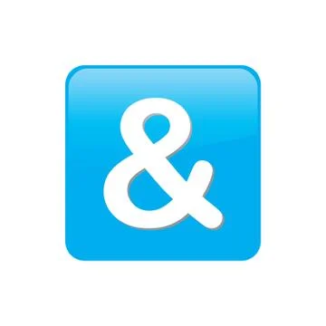 Colorful square buttons for website or app - ampersand Stock Illustration
