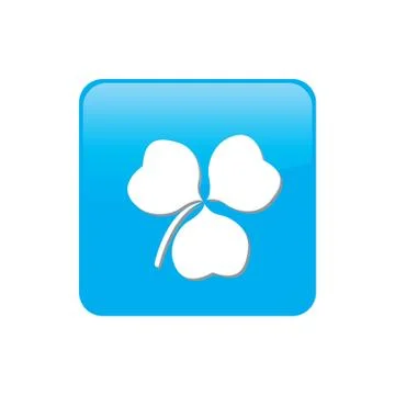 Colorful square buttons for website or app - clover Ilustração Stock