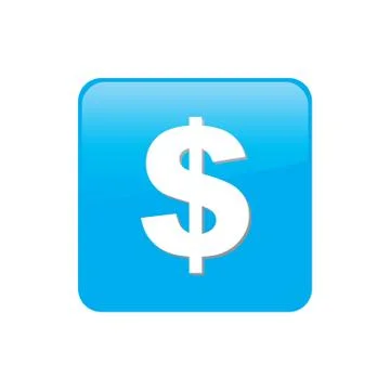 Colorful square buttons for website or app - dollar sign イラスト素材