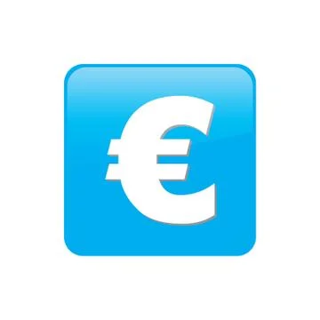 Colorful square buttons for website or app - euro sign イラスト素材