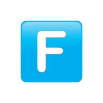 Colorful square buttons for website or app - f 스톡 일러스트