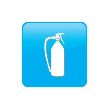Colorful square buttons for website or app - fire extinguisher Ilustração Stock
